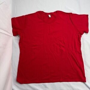 Port & Company Organic Cotton Red T-Shirt Women's 4XL Eco-Friendly Tee